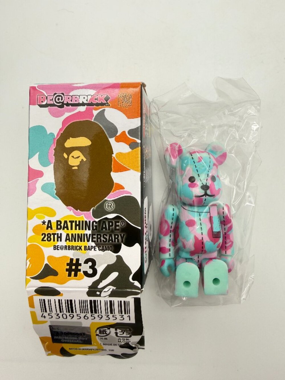 Bearbrick A Bathing Ape 28th Anniversary Camo #3 100%